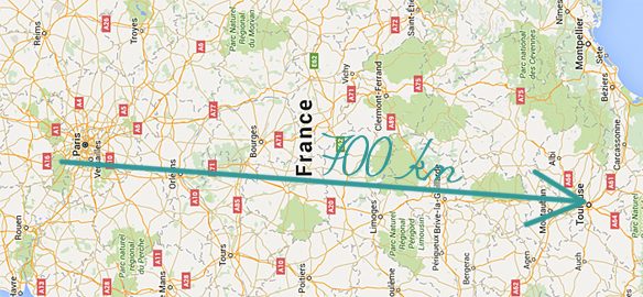 Prendre le temps - carte de France - Itinéraire déménagement